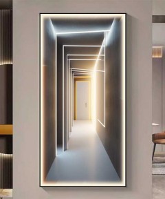 3D Effect Black Frame Modern  American Style With Lighting